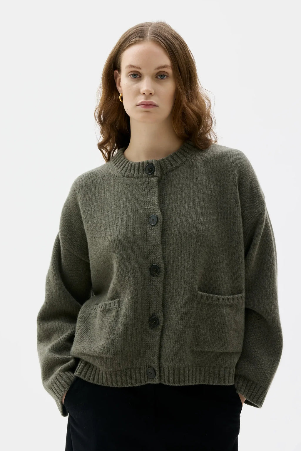 Umi Soft Wool Chunky Cardigan | Laurel Green Sale price
