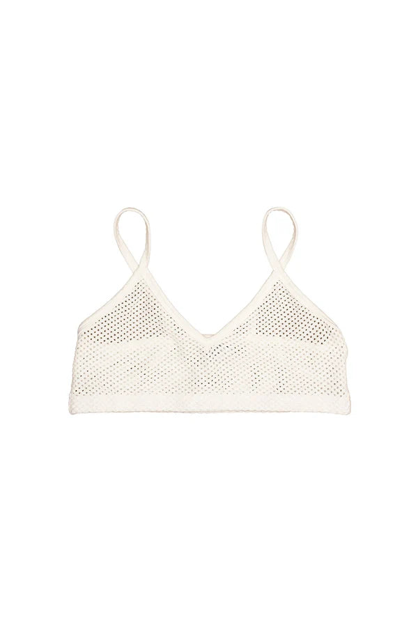 Mesh Bralette | Washed White