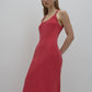 Amaya Cupro Dress | Vermillion