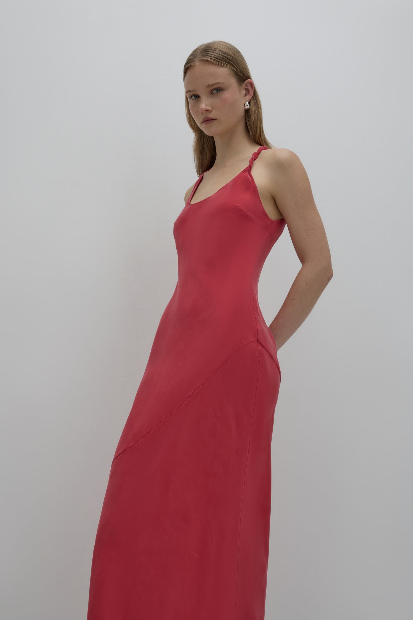 Amaya Cupro Dress | Vermillion