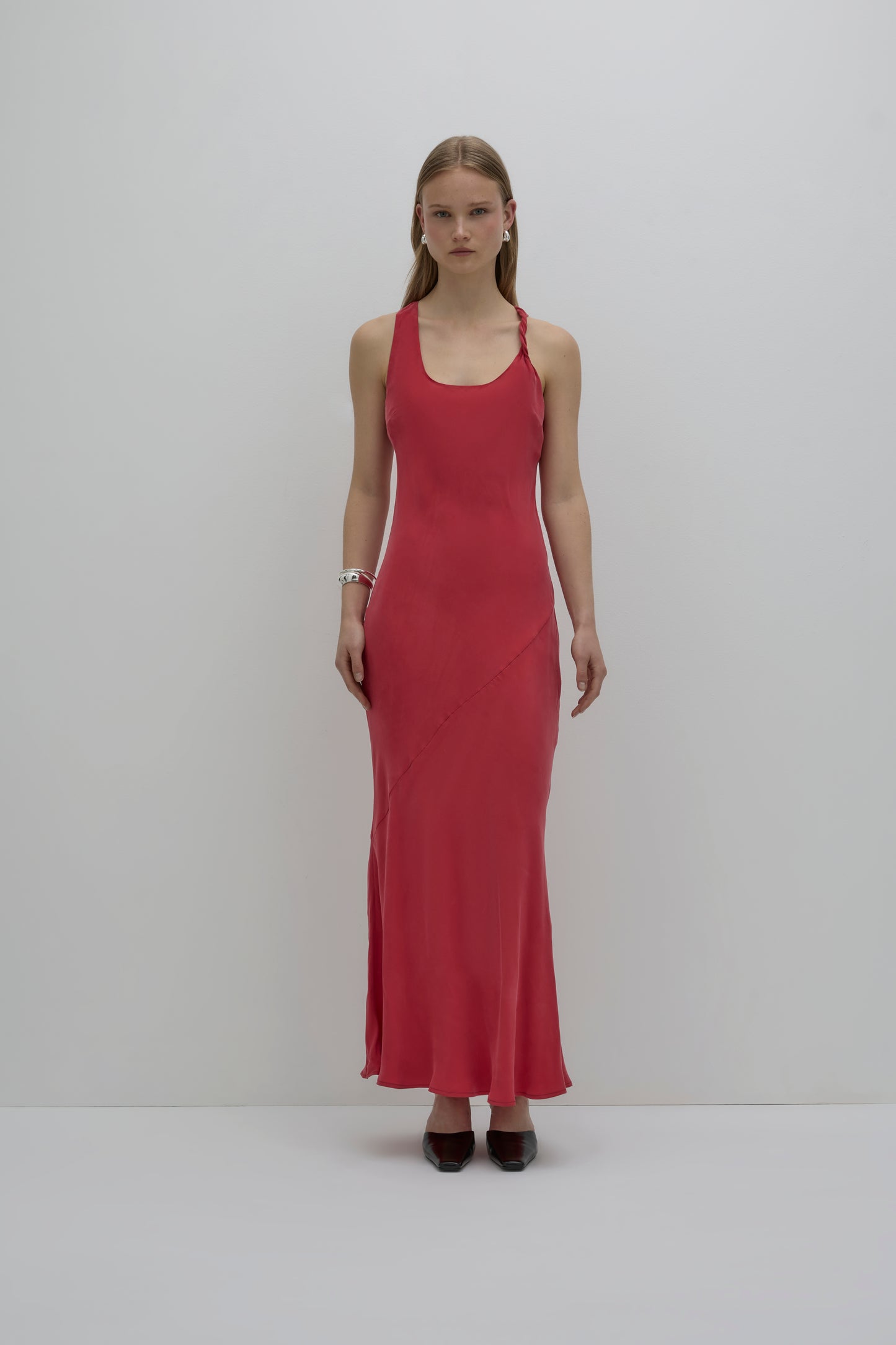 Amaya Cupro Dress | Vermillion