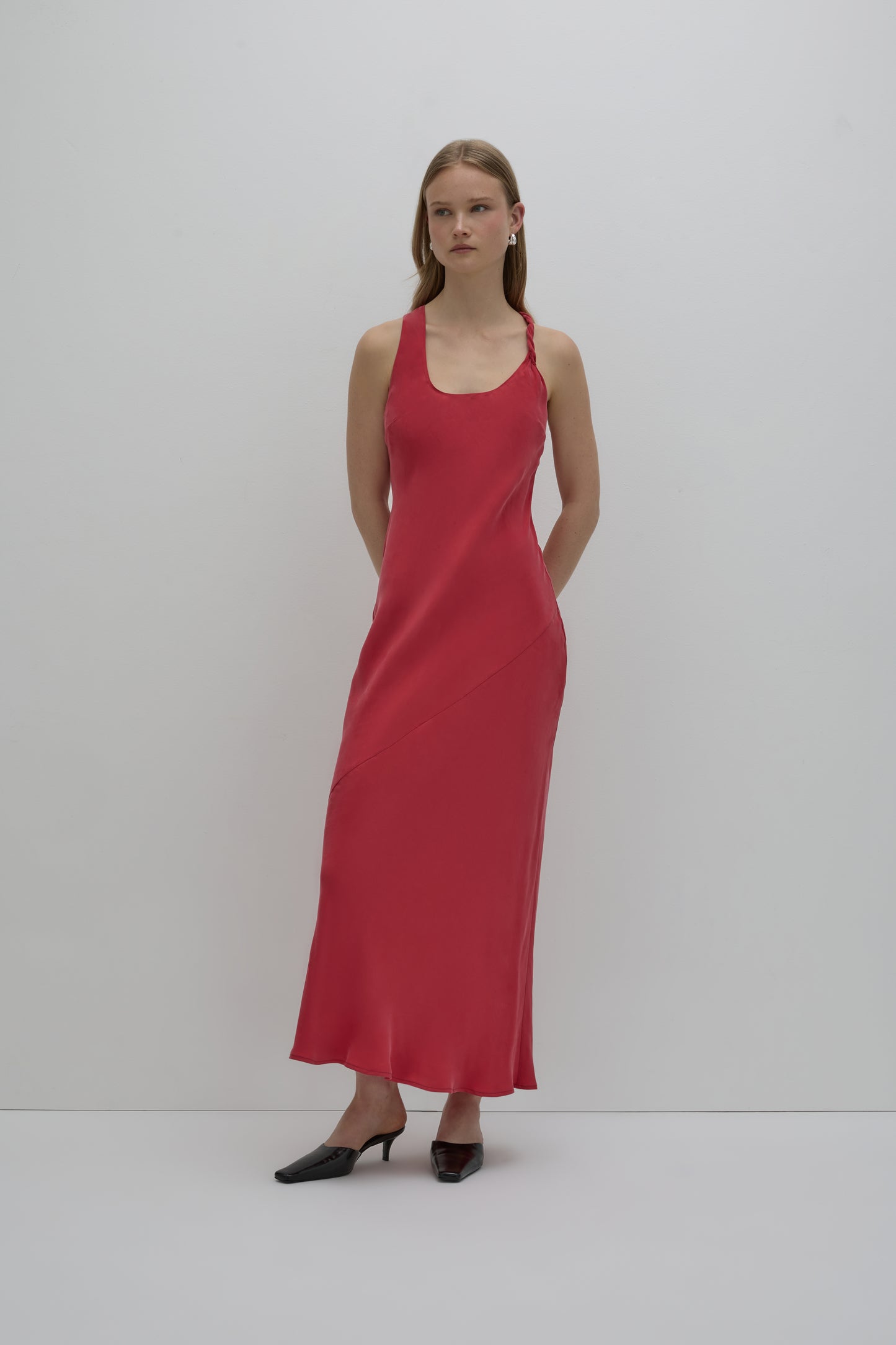 Amaya Cupro Dress | Vermillion