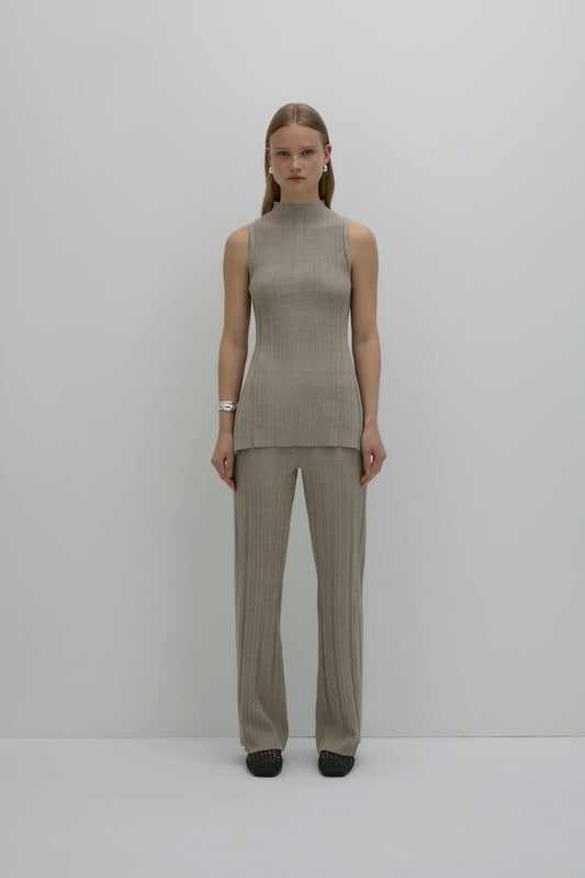 Collins Knit Pant | Oat Marle
