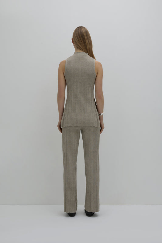 Collins Knit Pant | Oat Marle
