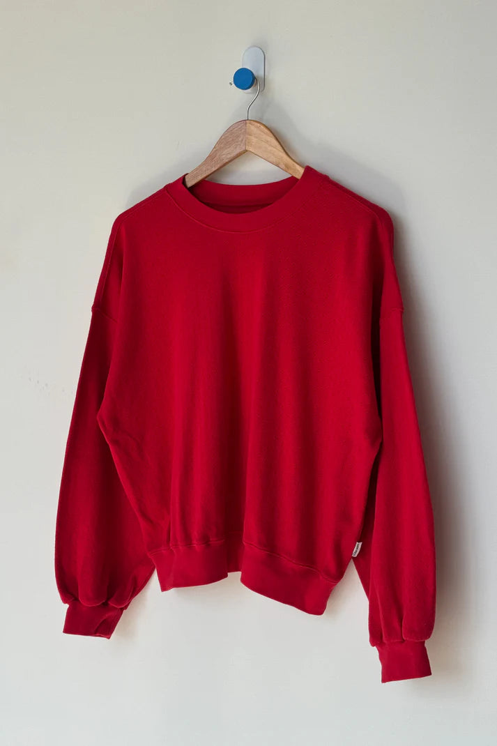Pointelle Core Sweatshirt | Red Apple
