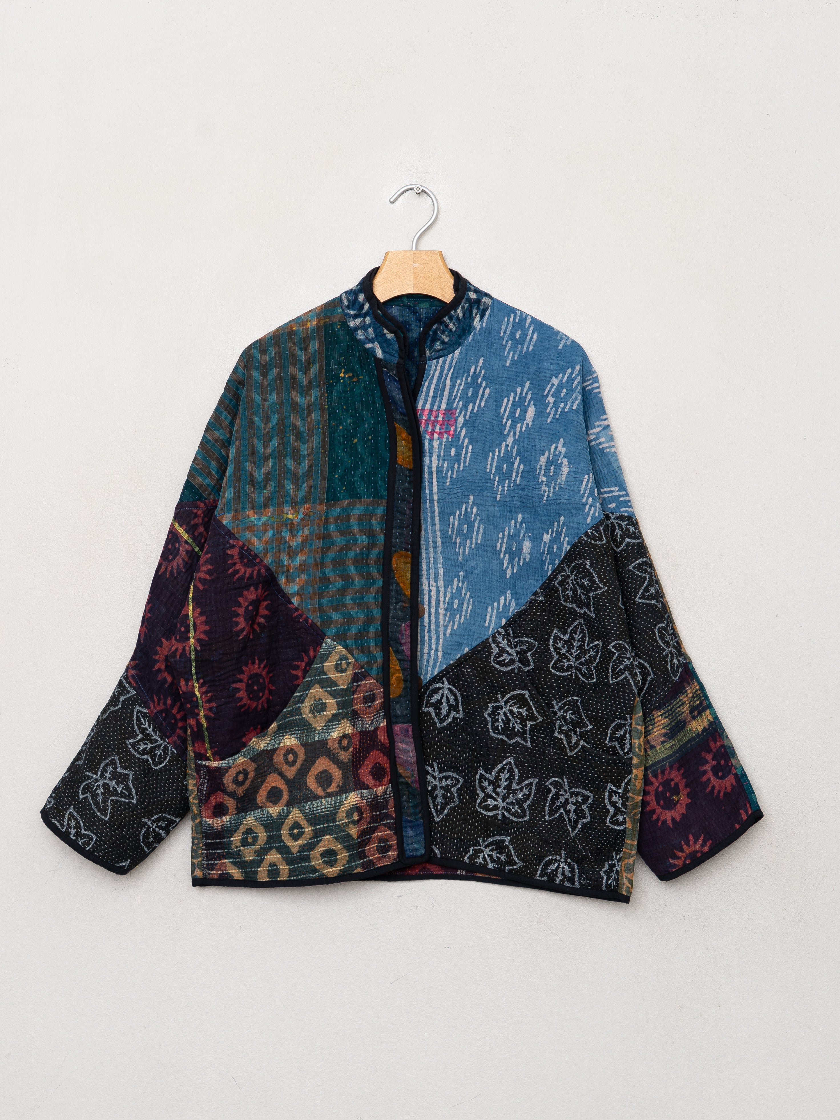 The Ladhiya Quilted Patchwork Kantha Jacket