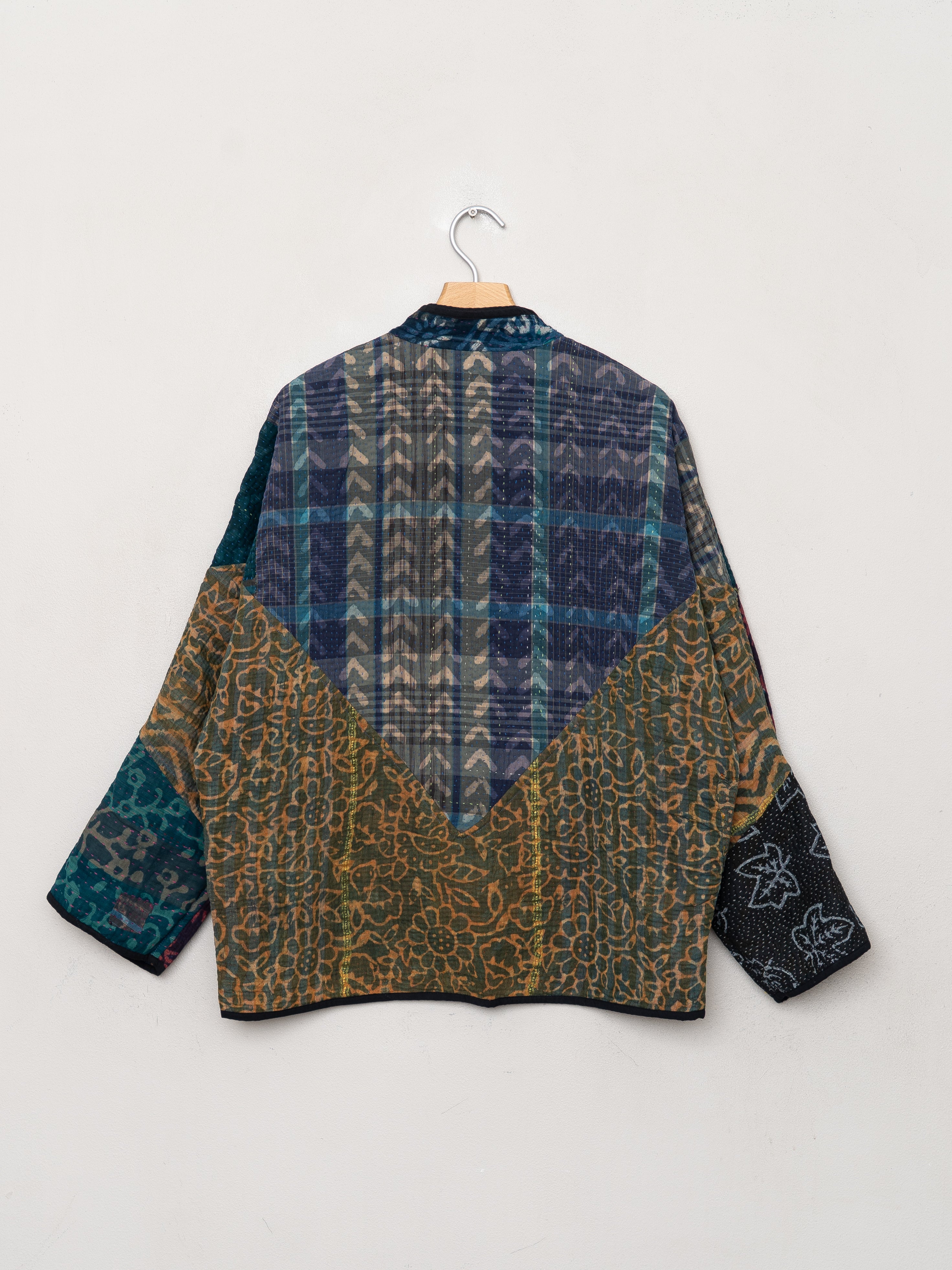 The Ladhiya Quilted Patchwork Kantha Jacket