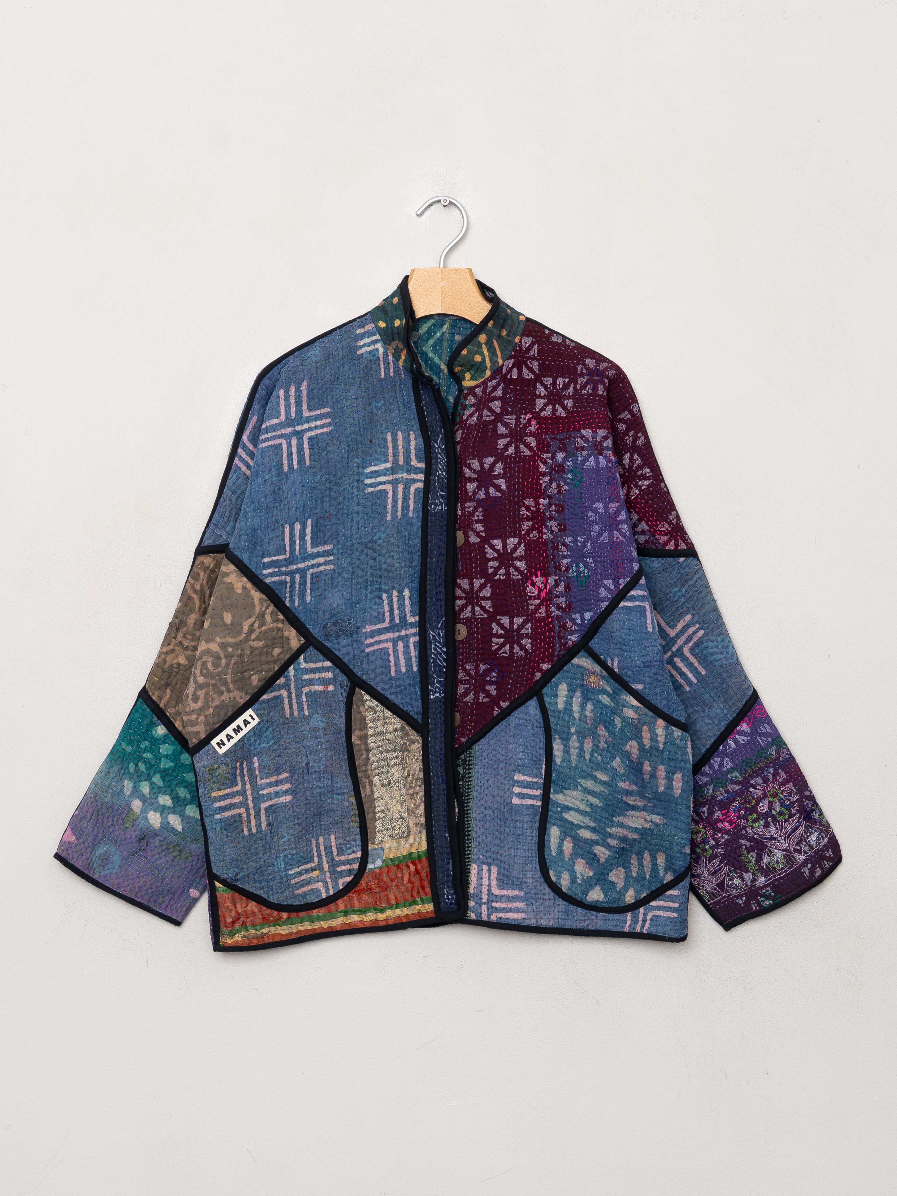 The Ladhiya Quilted Patchwork Kantha Jacket