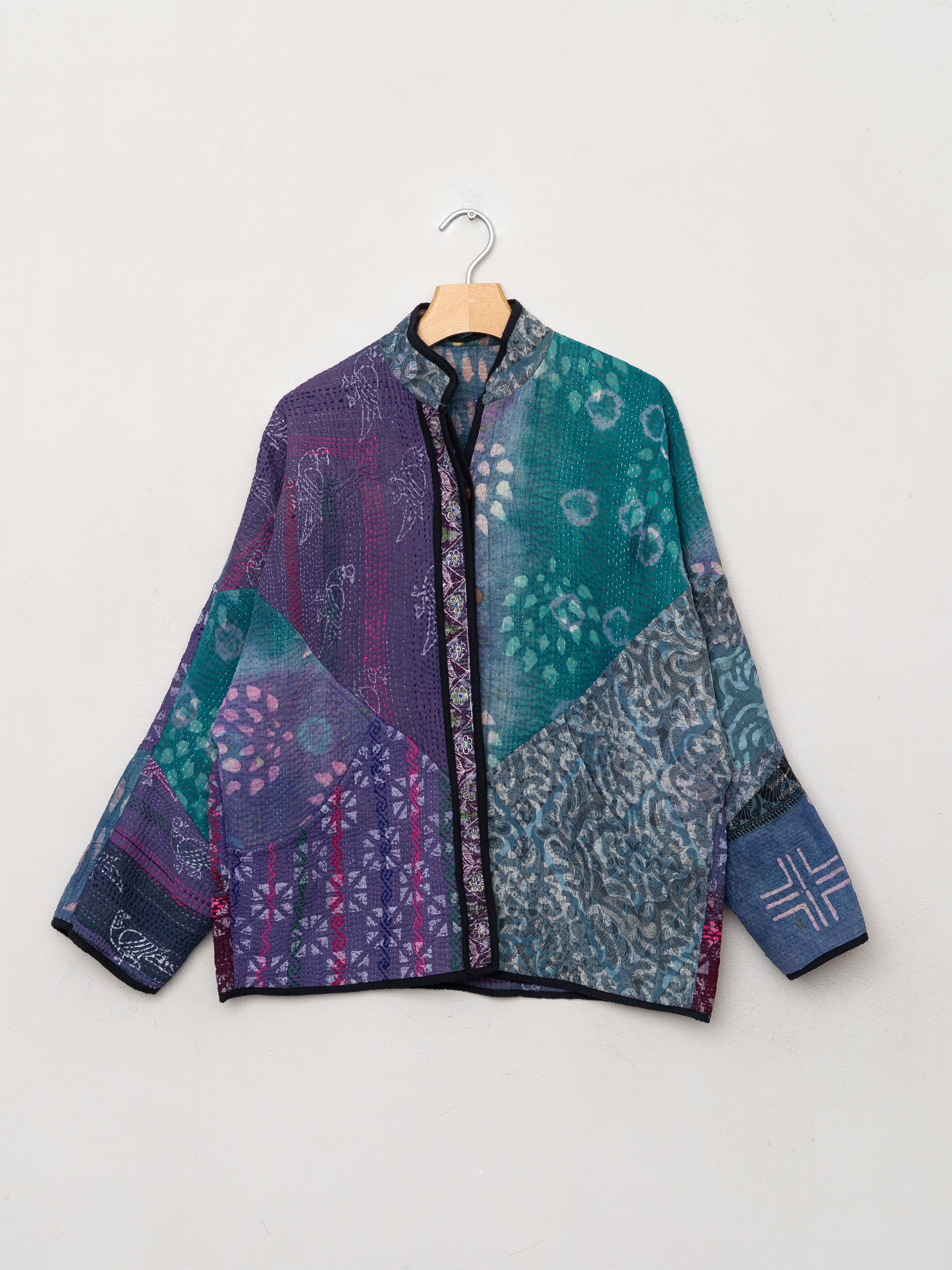 The Ladhiya Quilted Patchwork Kantha Jacket
