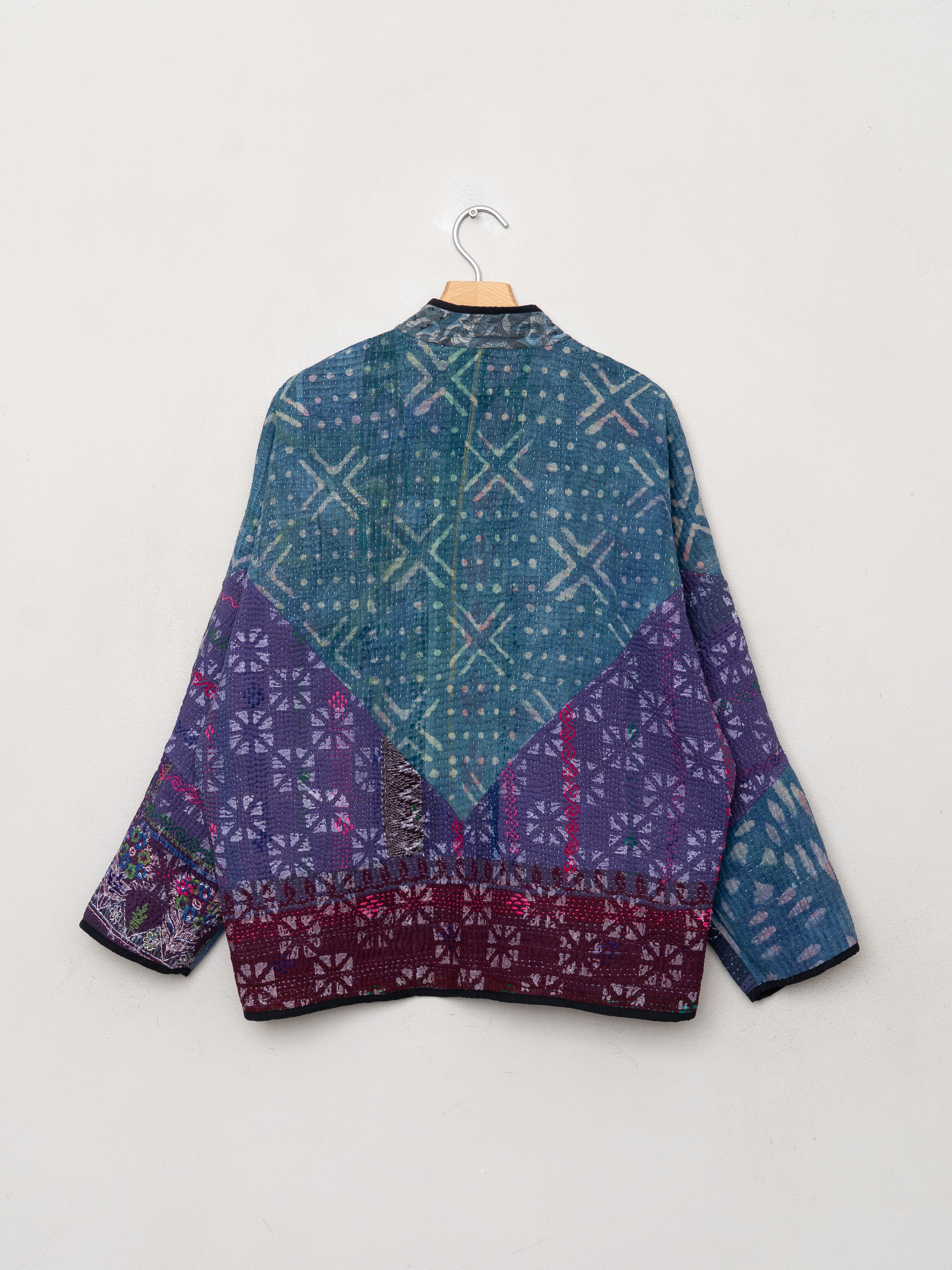 The Ladhiya Quilted Patchwork Kantha Jacket