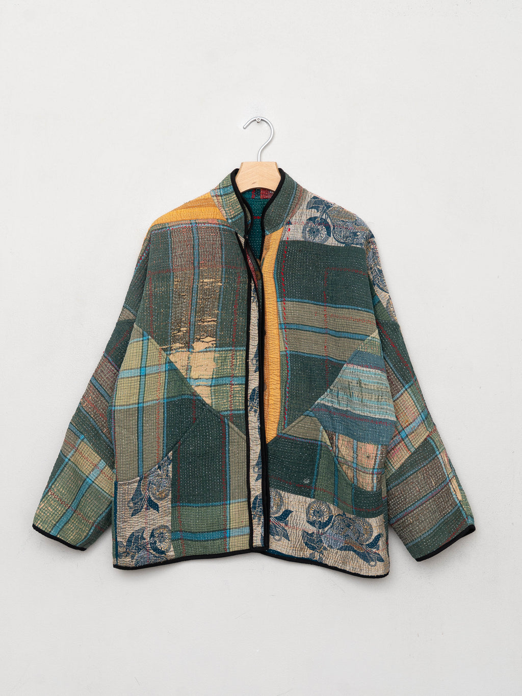 The Ladhiya Quilted Patchwork Kantha Jacket  Only One Made