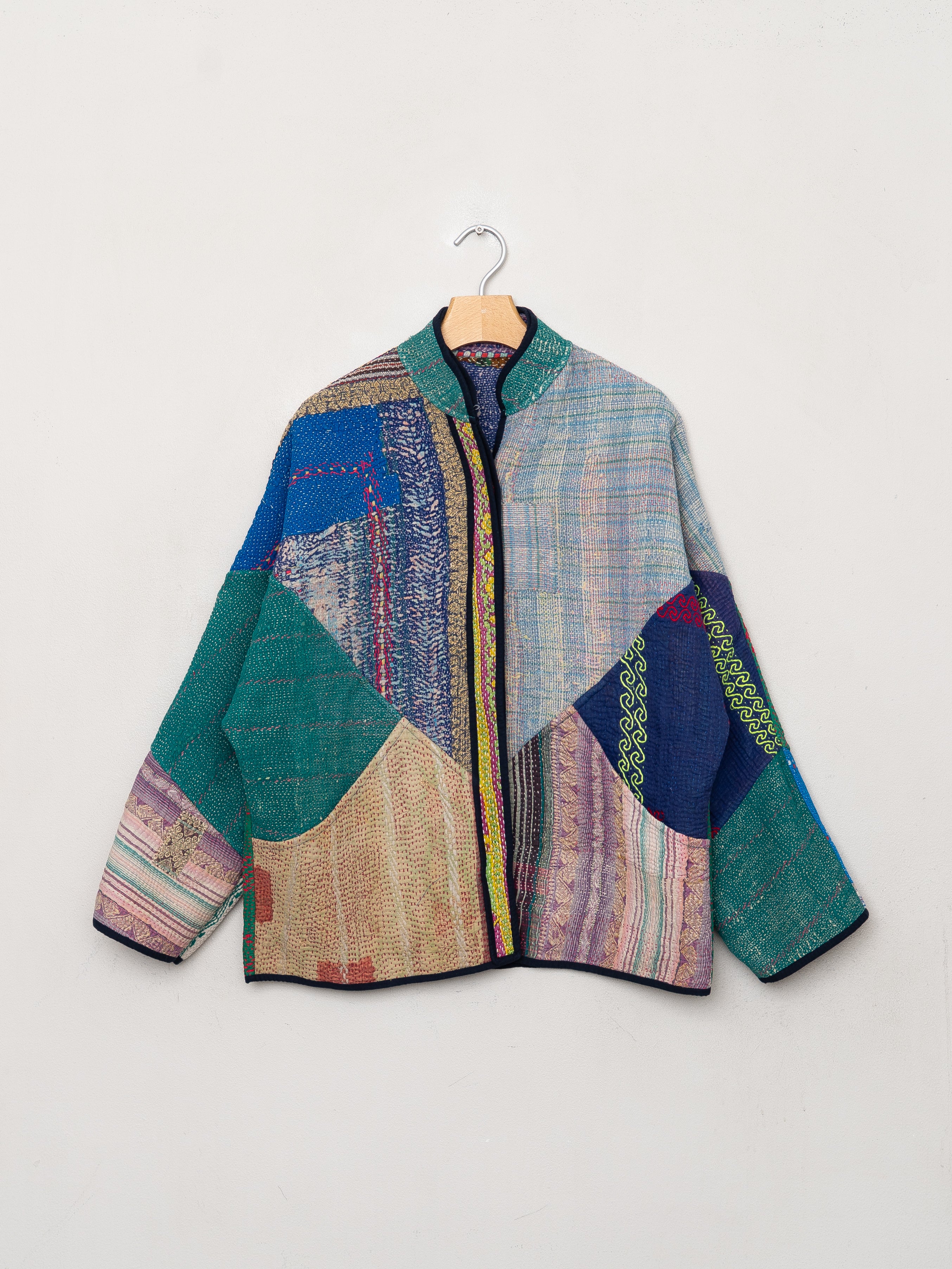 The Ladhiya Quilted Patchwork Kantha Jacket