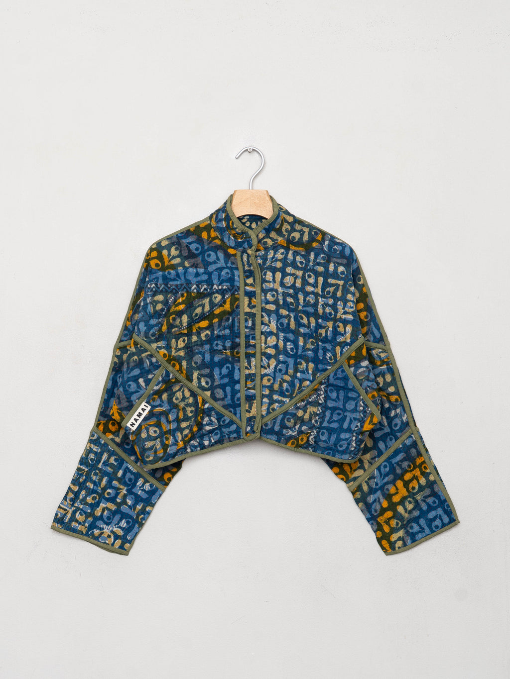 The Kaira Cropped Quilted Patchwork Kantha Jacket