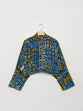 The Kaira Cropped Quilted Patchwork Kantha Jacket