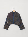 The Kaira Cropped Quilted Patchwork Kantha Jacket
