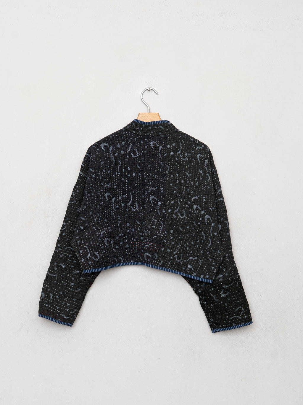 The Kaira Cropped Quilted Patchwork Kantha Jacket
