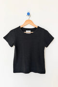 Pointelle Babe Tee | Charcoal