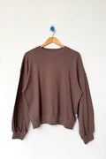 Pointelle Core Sweatshirt | Chocolate