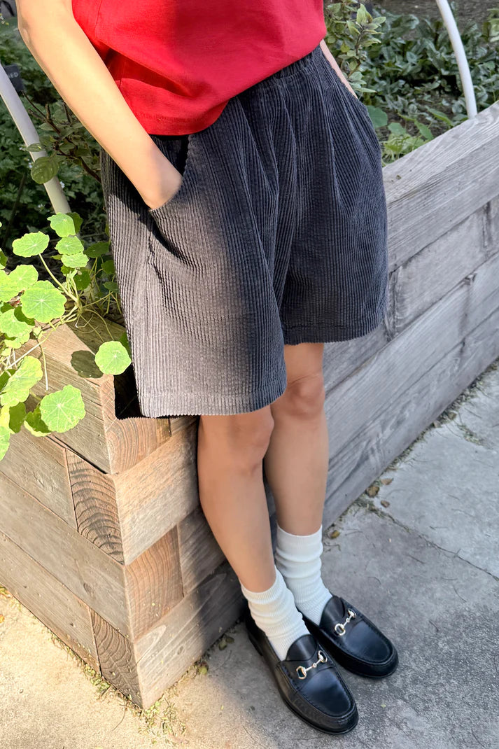 Soft Corduroy City Shorts | Charcoal