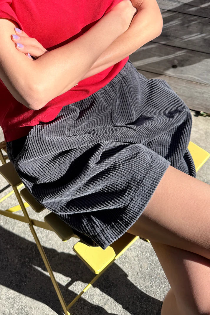 Soft Corduroy City Shorts | Charcoal