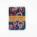 Mountain Bike Tea Towel - Navy Blue, Pink, & Burnt Orange