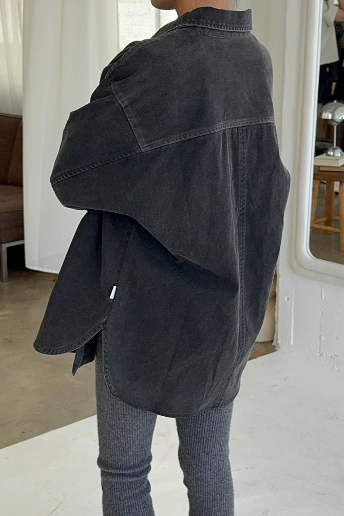 Theo Jacket | Black Denim