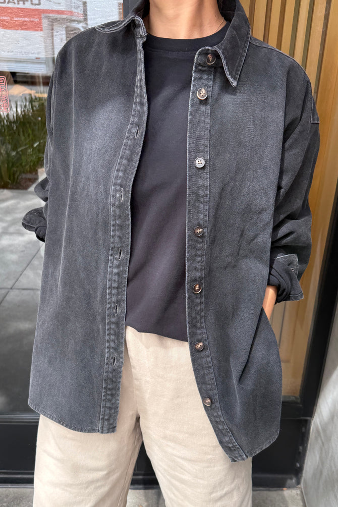 Theo Jacket | Black Denim