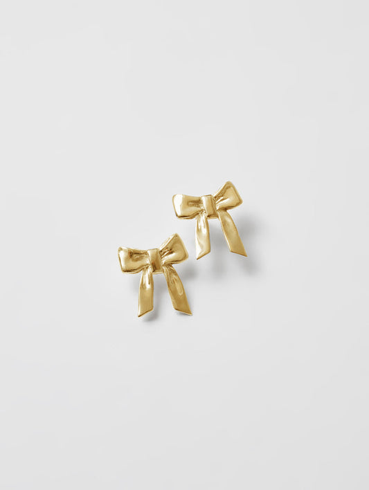 Small Ruby Studs | Gold