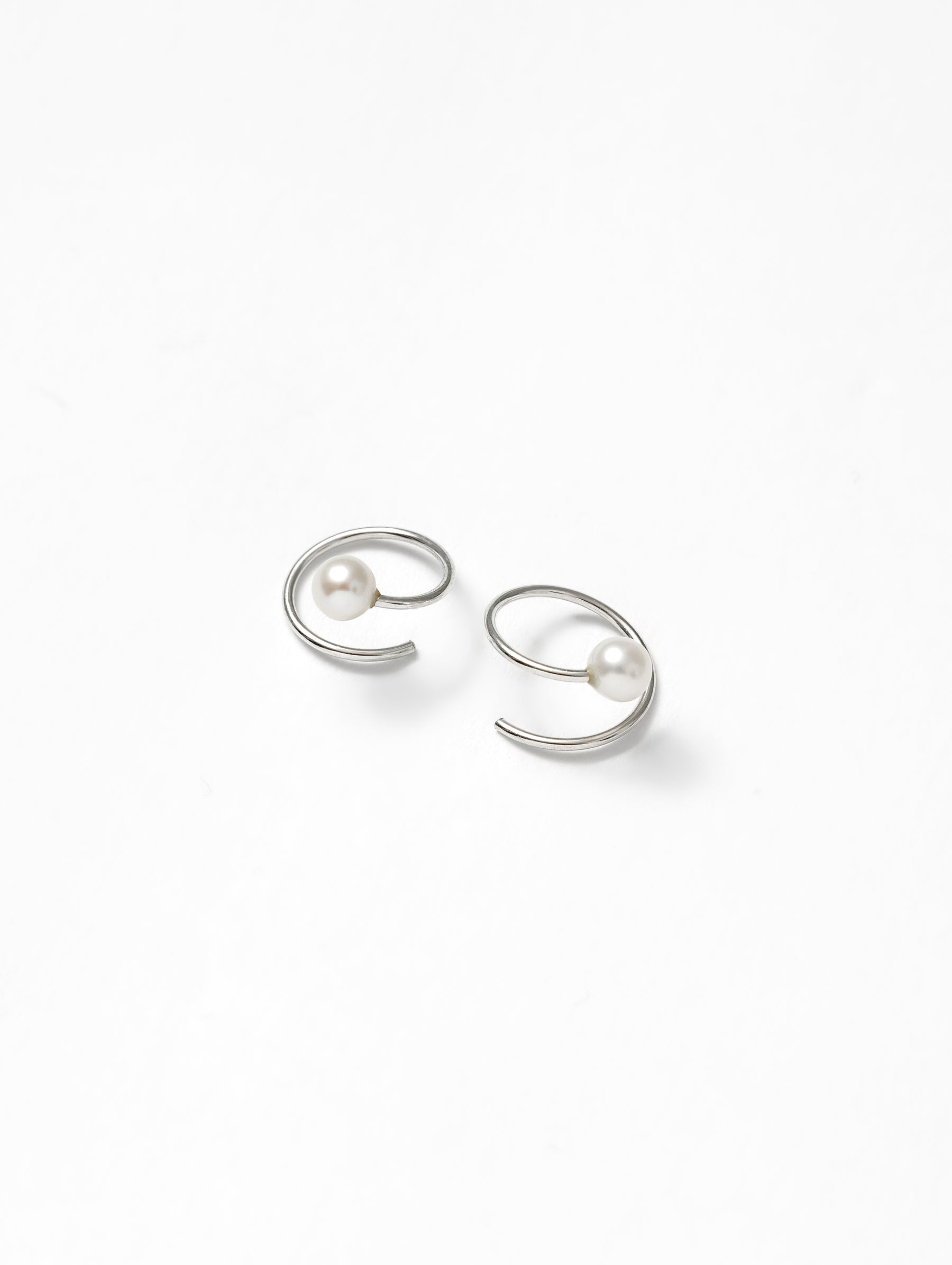 Pearl Swirl Studs | Sterling Silver