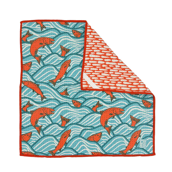 Jumping Salmon Washcloth