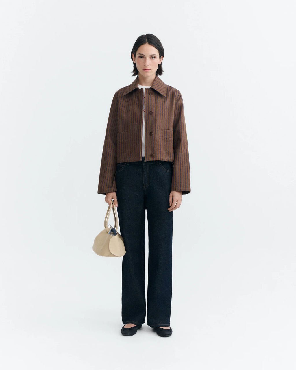 Astrid Jacket | natural dyes | brown striped