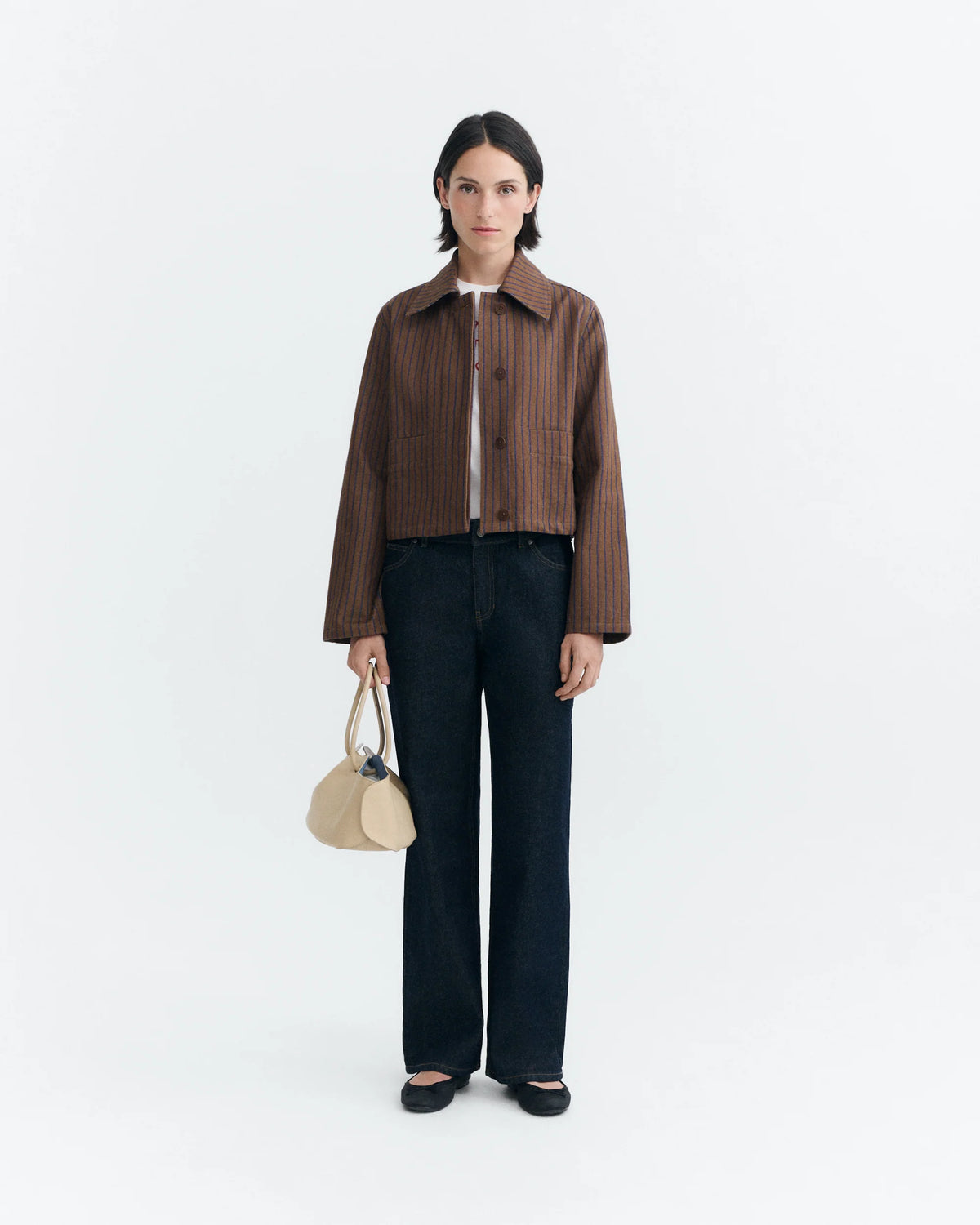 Astrid Jacket | natural dyes | brown striped