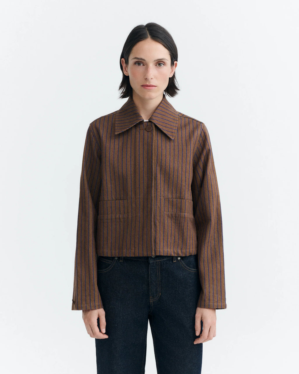 Astrid Jacket | natural dyes | brown striped