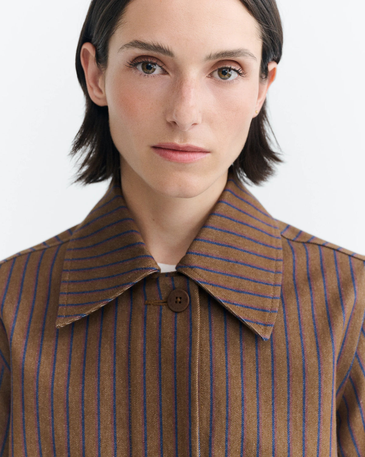 Astrid Jacket | natural dyes | brown striped
