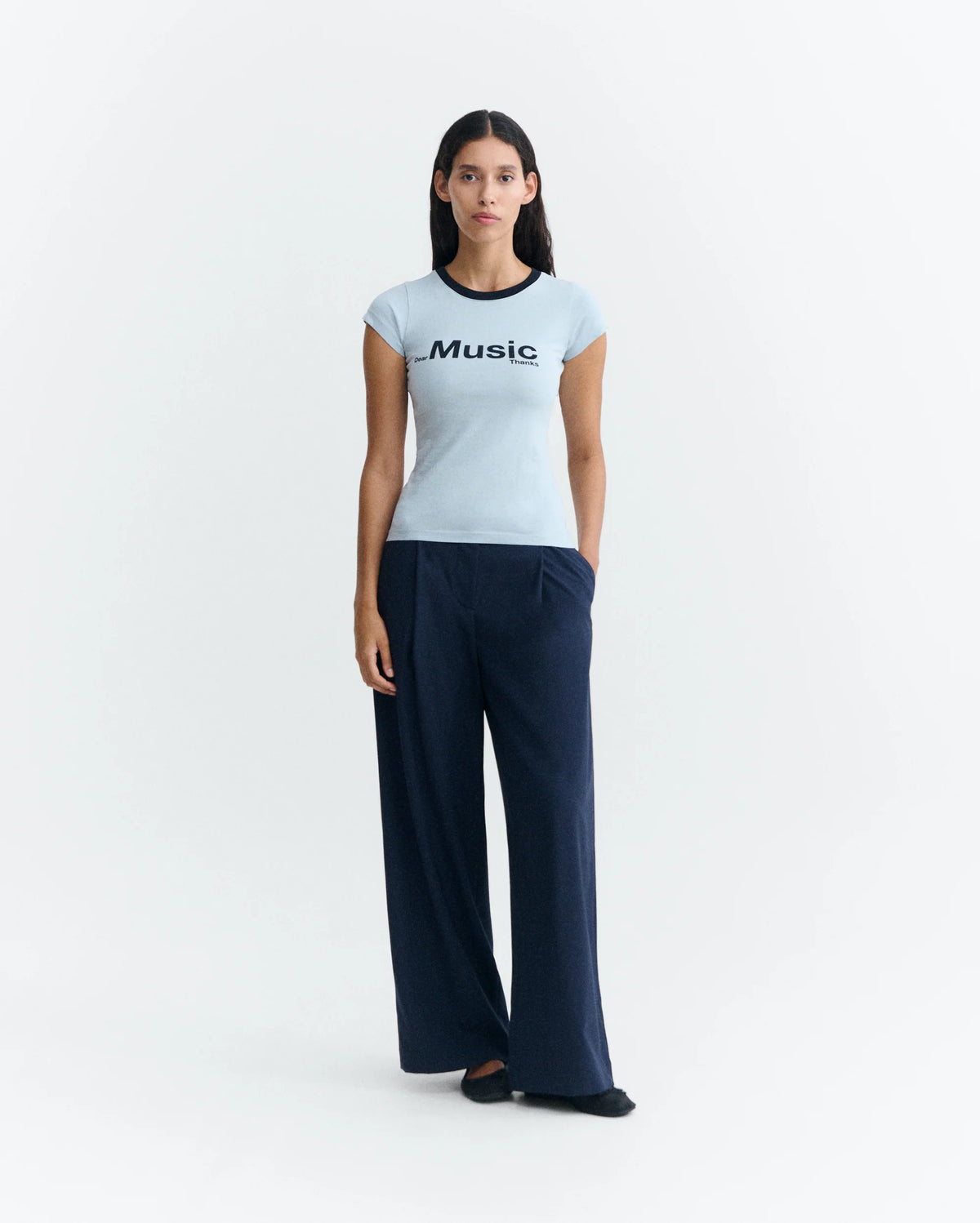 Dear Music Mirna Slim Tee | Blue
