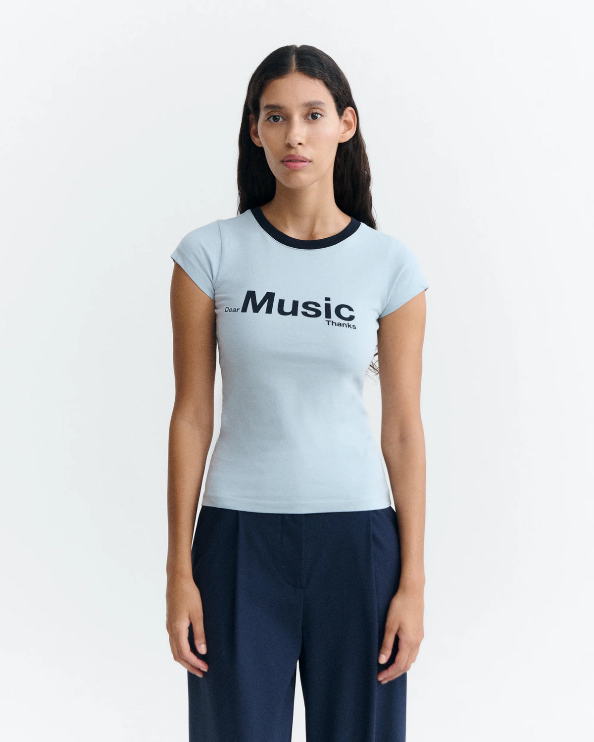 Dear Music Mirna Slim Tee | Blue