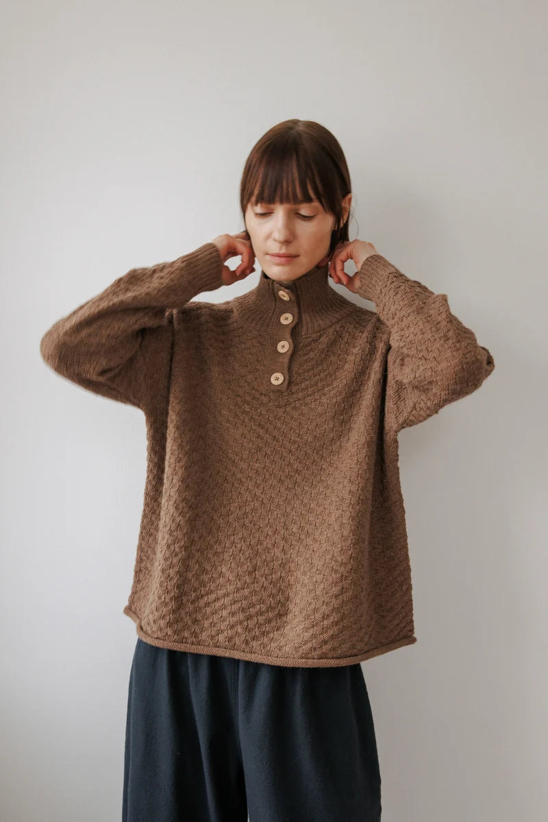 Lattice Henley | Camel
