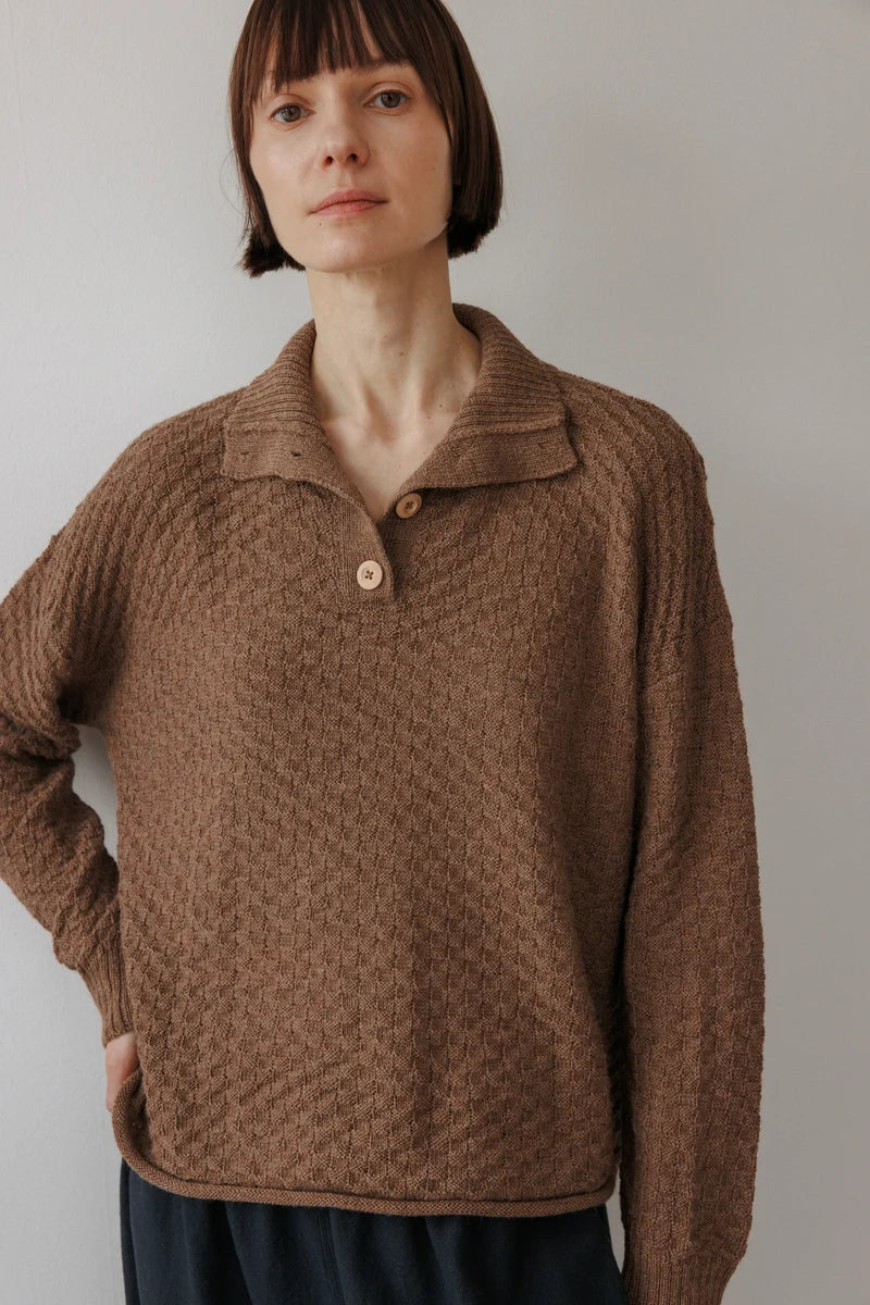 Lattice Henley | Camel
