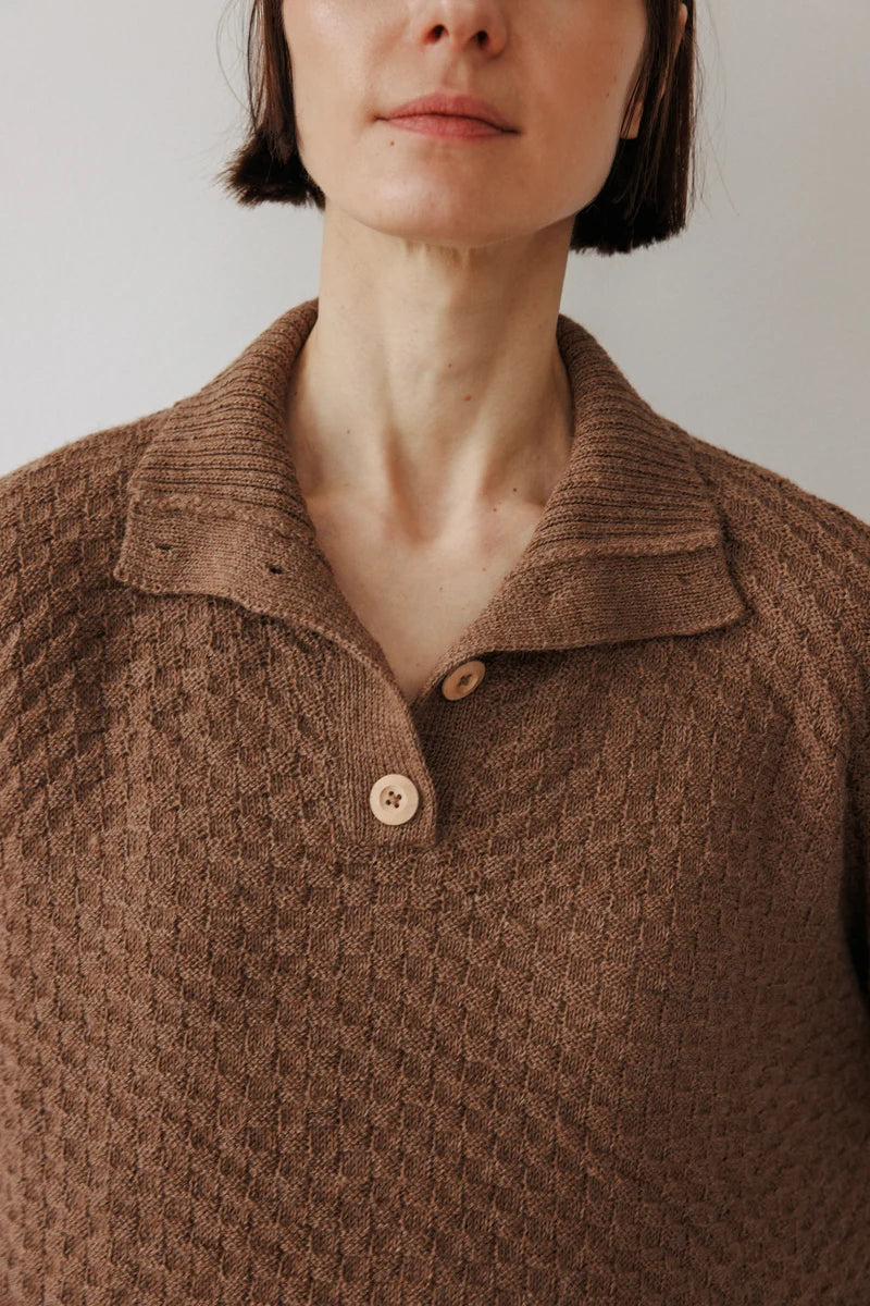 Lattice Henley | Camel