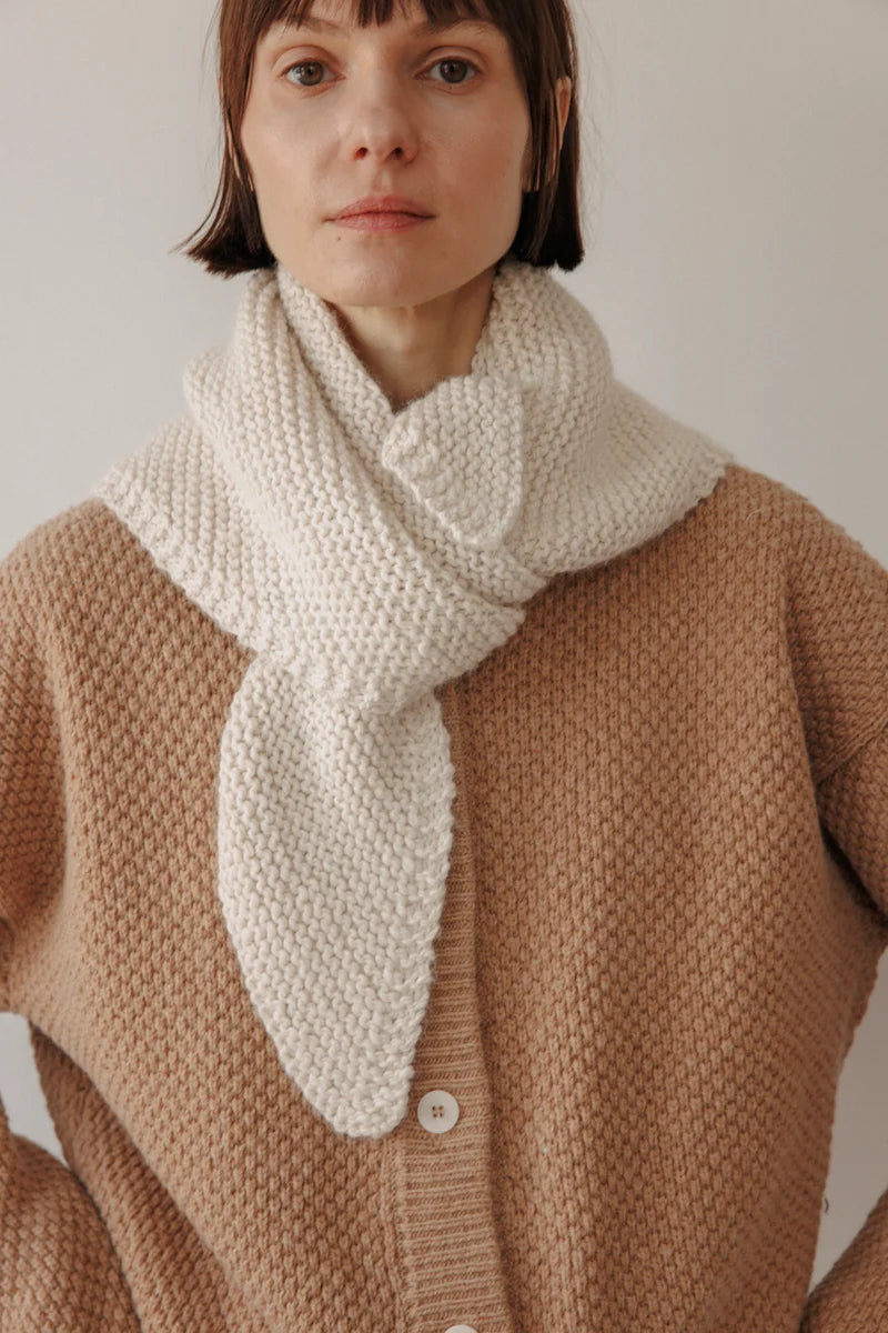 Knit Kit | Triangle Scarf | Ecru