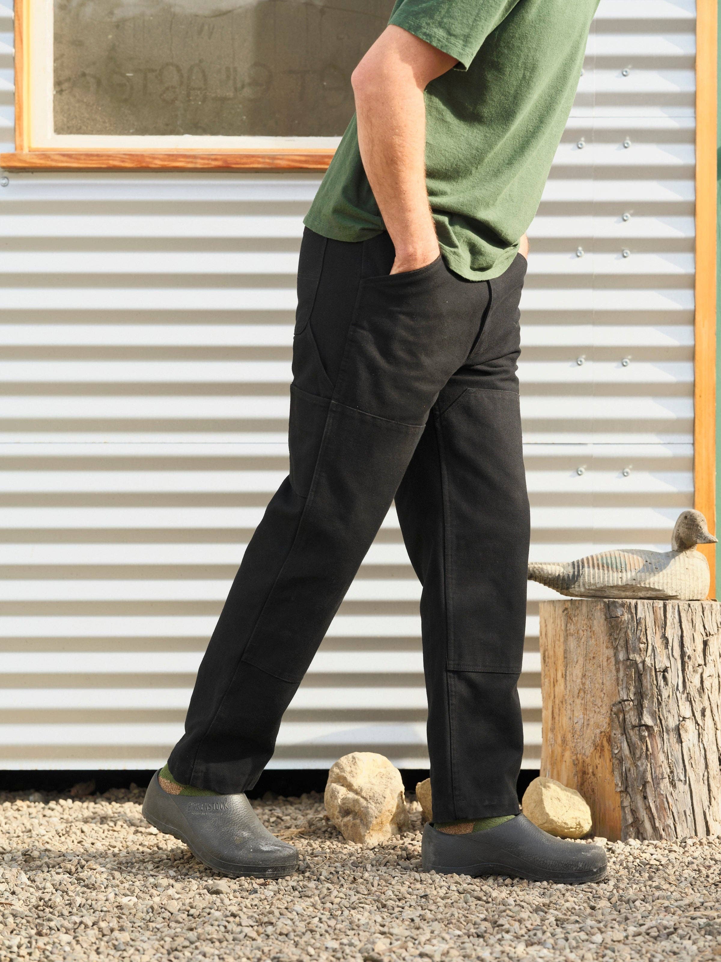 Canvas Work Pants: Black