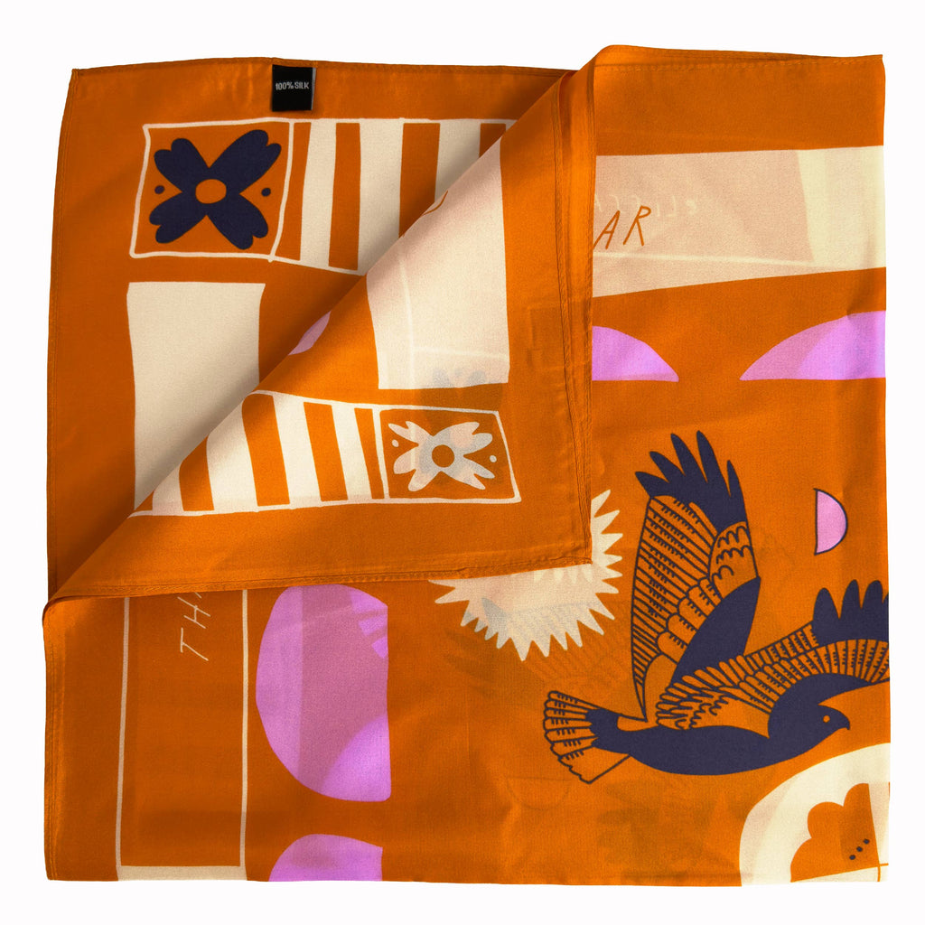 Soar & Sing Scarf | Silk Habotai Scarf |