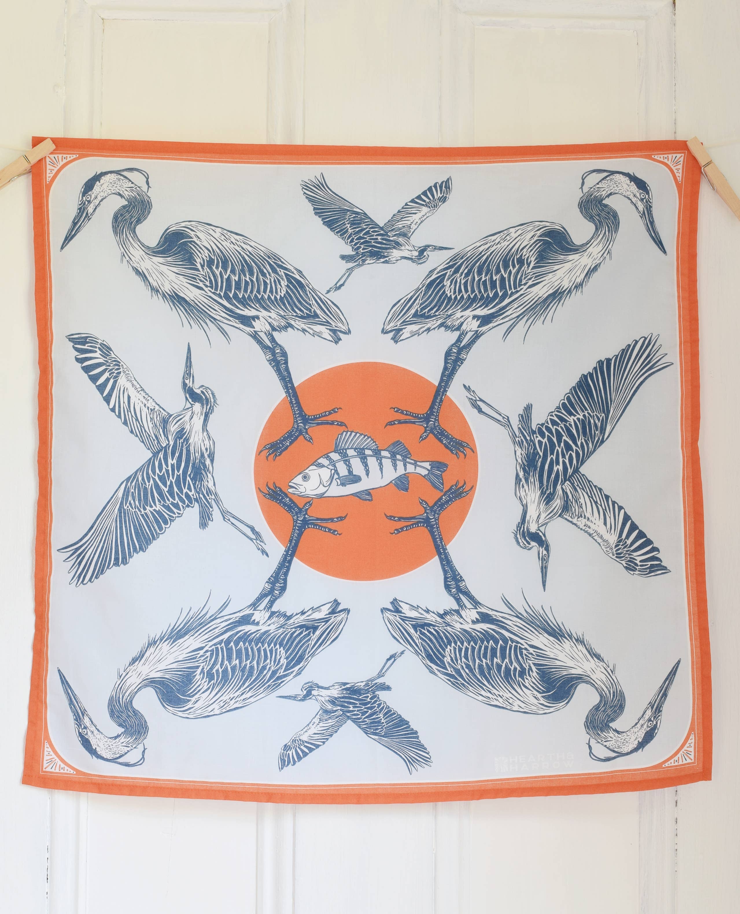 Blue Heron Bandana | Sea Bird Print