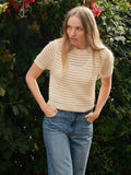 Open Knit Tee | Natural