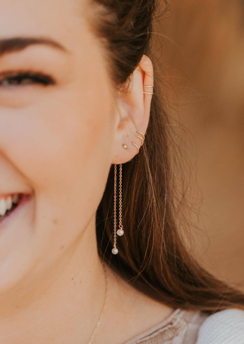 Pearl Fringe Backdrop: 14kt Gold Fill | Hello Adorn