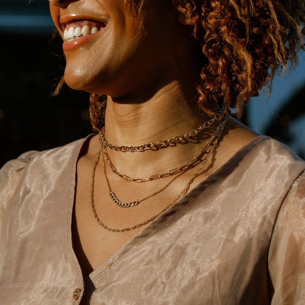 Bold Cable Chain Classic Gold Necklace