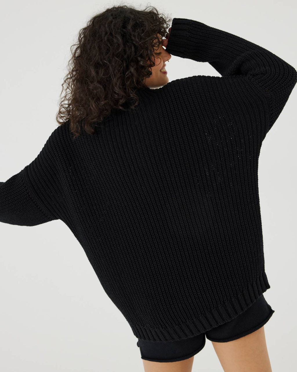 Laumės Sweater: Black 100% COTTON Sweater