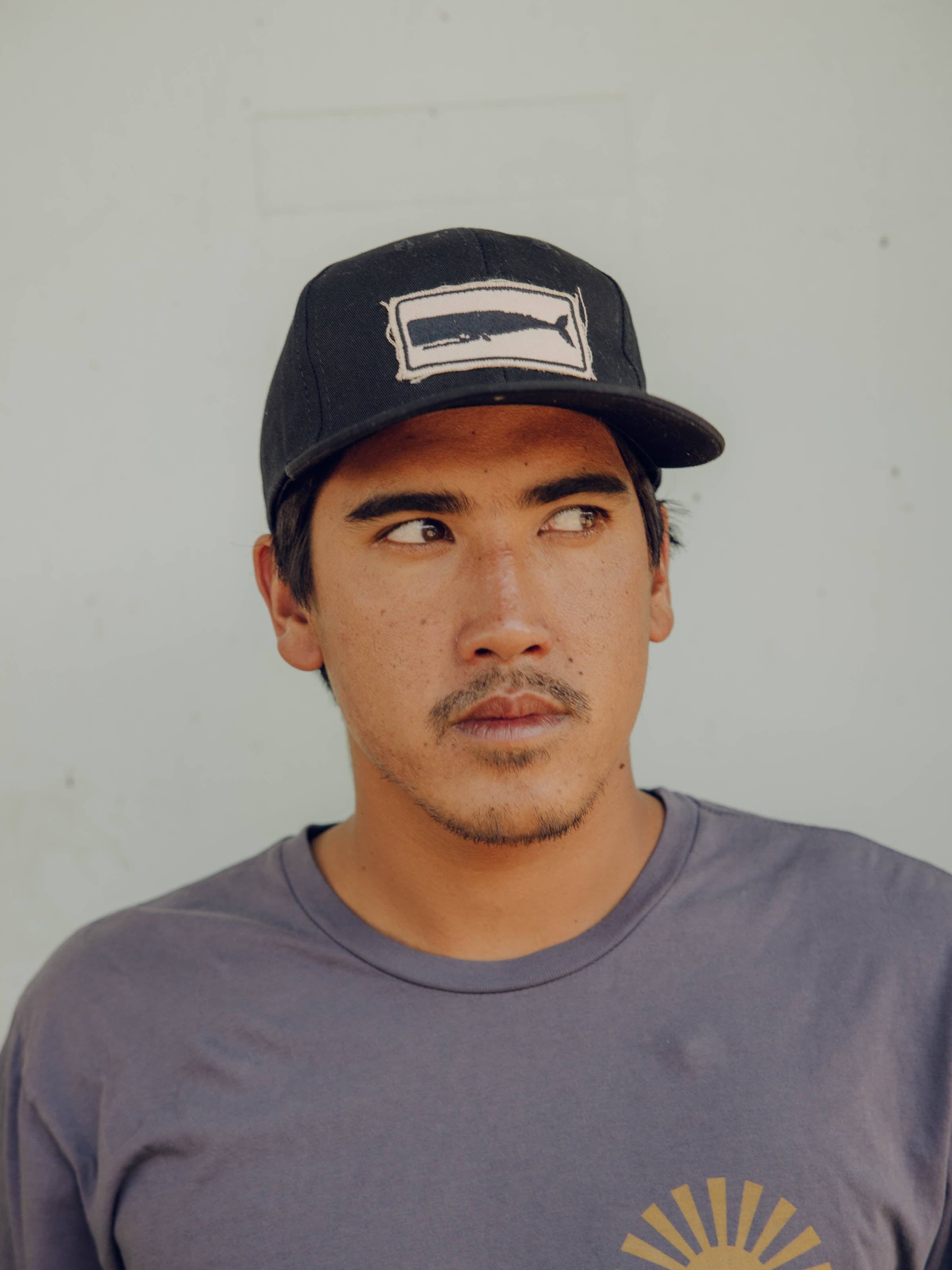 Whale Patch Hat: Black / OS