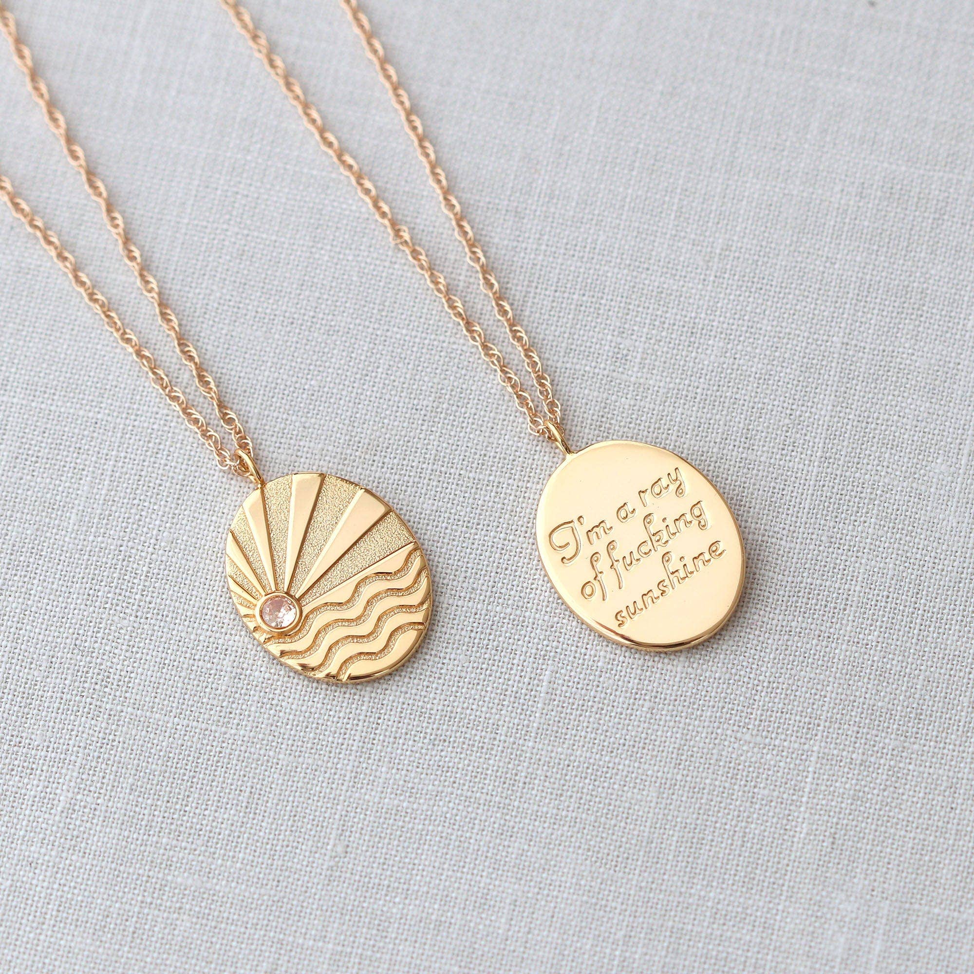 Ray of Sunshine Charm Necklace: 18K Gold Vermeil