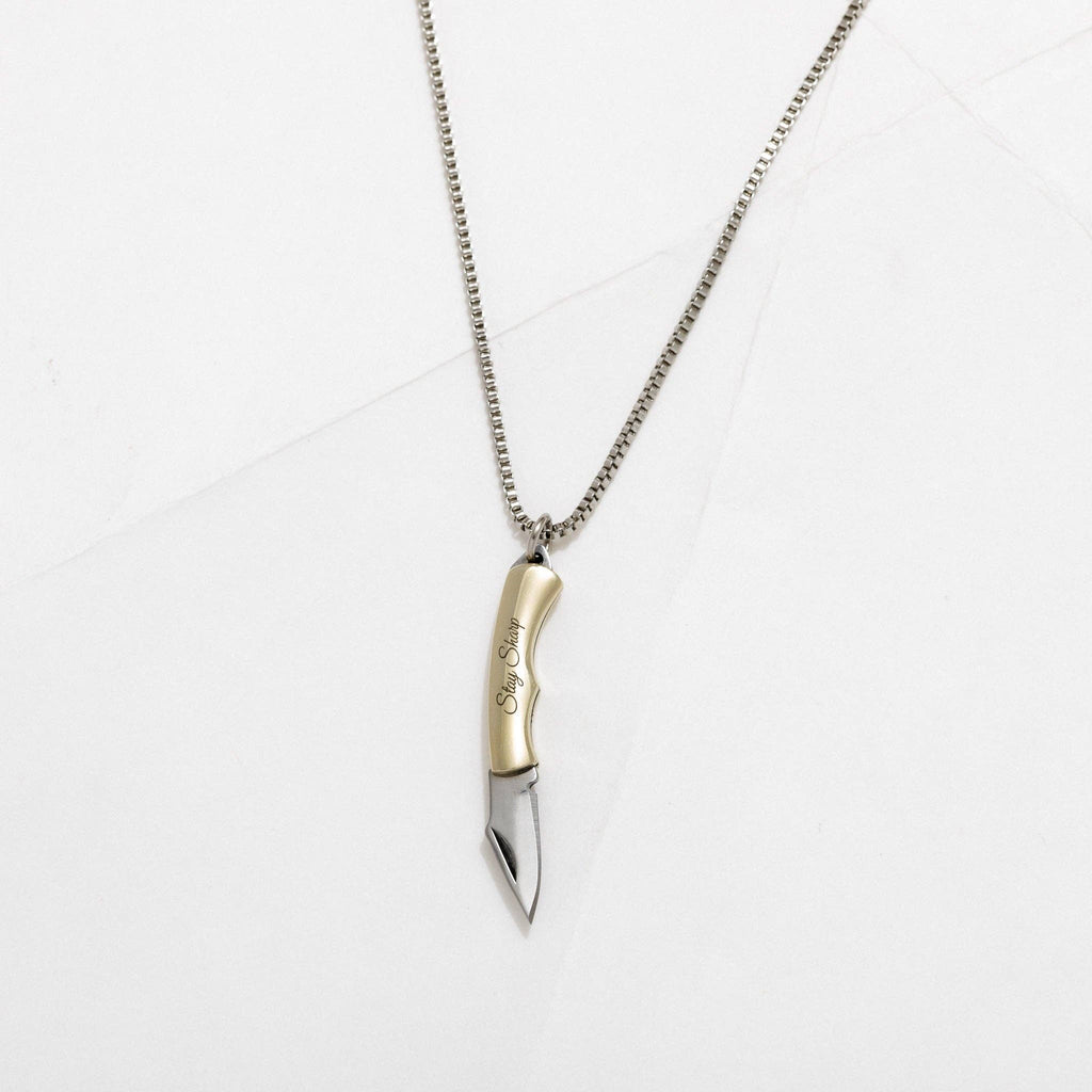 Sloane Stay Sharp Safety Utility Necklace - Gold or Silver : Gold Plated Chain | Larissa Loden